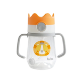 Vaso Con Manija Buba 240ml Naranja/Gris León
