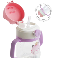 Vaso Con Manija Buba 240ml Rosa Corona