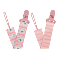 Kit Con Sujetadores De Chupetes Koala Rosa