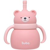 Vaso De Silicona Con Asas Osito Rosa 200ml