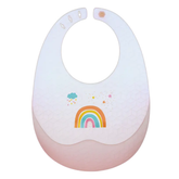 Babero De Silicona Con Estuche Arco Iris