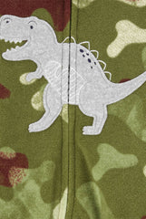 Carter's - Pijama/Enterizo de micro polar sin pies dinosaurio