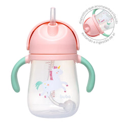 Vaso Con Manija Buba 240ml Rosa Unicornio