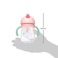 Vaso Con Manija Buba 240ml Rosa Unicornio