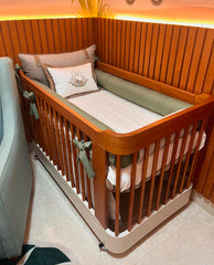 Cuna Evolutiva 3 en 1 Matic Nido Laqueado Freijo Blanco Soft Eco Wood