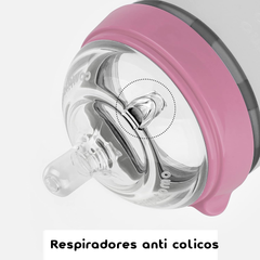Paquete con 2 biberones Comotomo Rosa 150ml (0-3m)