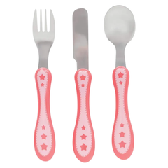 Kit De Cubiertos Buba Estrella Rosa
