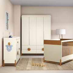 Cuna Matic Tess Laqueado Off White Eco Wood