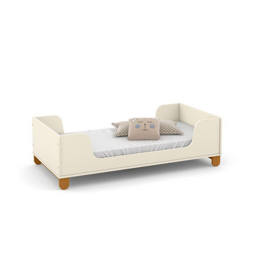 Mini Cama Matic Zupy Laqueado Off White/Eco Wood