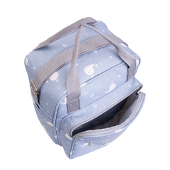 Bolso Maternidad Mediano Fondo Del Mar Azul