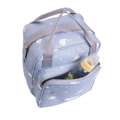 Bolso Maternidad Mediano Fondo Del Mar Azul