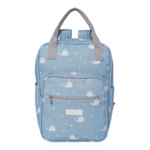 Mochila Maternidad Mediana Con Bolsillo Térmico Fondo Del Mar Azul