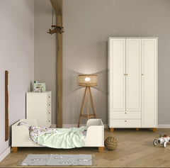 Mini Cama Matic Zupy Laqueado Off White/Eco Wood