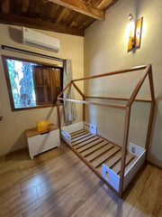 Cama Matic Liv 1900 Laq. Blanco Soft/Freijo