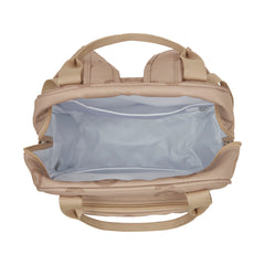 Mochila Maternidad Mediana Con Bolsillo Frontal Térmico León Caramelo