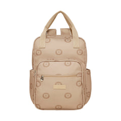 Mochila Maternidad Mediana Con Bolsillo Frontal Térmico León Caramelo