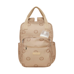 Mochila Maternidad Mediana Con Bolsillo Frontal Térmico León Caramelo