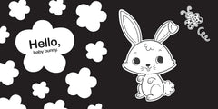 Libro de cartón blanco y negro