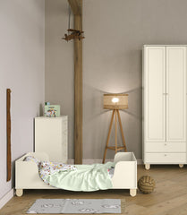 Mini Cama Matic Zupy Laqueado Off White/Natural