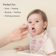 Paquete con 8 baberos de muselina rosa