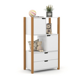 Armario Organizador Matic Kids Liv Laqueado Blanco Soft Freijo