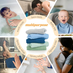 Paquete con 5 babitas de muselina (25.4cm x 50.8cm)