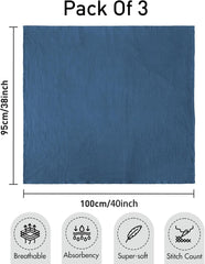 Paquete con 3 mantas de muscelina 95cmx100cm