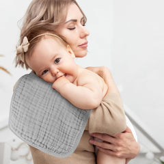 Paquete con 5 babitas de muselina (25.4cm x 50.8cm)