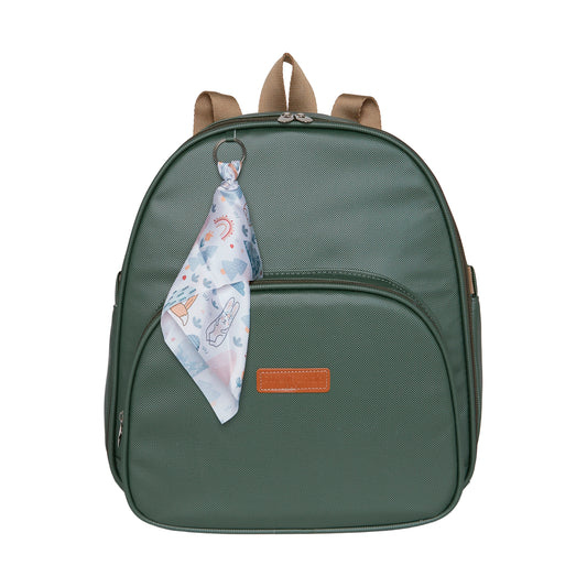 Mochila Maternidad Mediana Con Bolsillo Térmico Brotecito Verde Musgo