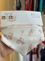 Kit con 2 Baberos De Aldodón Rosa/Osita