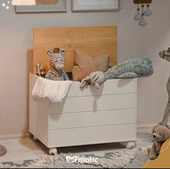 Baúl Toys Matic Laqueado Blanco Soft/Freijo