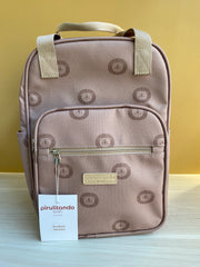 Mochila Maternidad Mediana Con Bolsillo Frontal Térmico León Caramelo