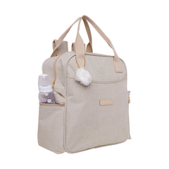 Mochila Maternidad Grande Comodidad Marfil