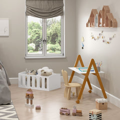 Mini Cuna Matic Liv Laq. Blanco Soft/Eco Wood