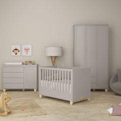 Cuna Zupy New y Comoda Zupy Clean Gris/Natural