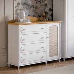 Kit Provence Cuna Freijo + Cómoda Blanco Soft/Freijo