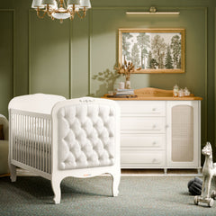 Cuna Matic Provence Capitone Laqueado Blanco Soft