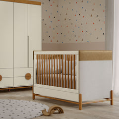 Cuna Matic Tess Laqueado Off White/Eco Wood