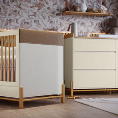 Cuna Matic Tess Laqueado Off White/Eco Wood