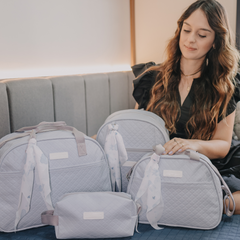 Kit Amigos Del Bosque Bolso Grande + Bolso Mediano + Mochila + Necessaire + Cambiador