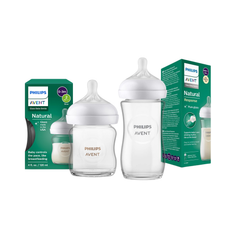 Kit Biberón Avent de Vidrio 120ml + Biberón de vidrio Avent 240ml