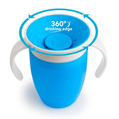 Vaso antiderrames con asas Miracle 360° Azul (6M+)