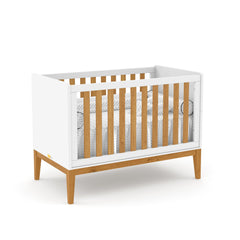 Cuna Matic Nature New Laq. Blanco Soft Freijo Eco Wood