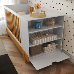 Cuna Matic Maxx Laqueado Blanco Soft/Freijo/Eco Wood