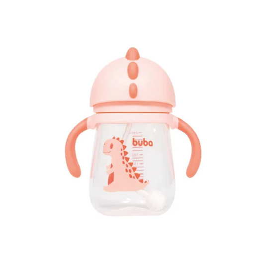 Vaso Con Manija Buba 240ml Rosa Dino