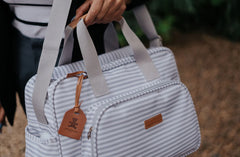 Bolso Grande y Mochila Mediana Crecer Gris
