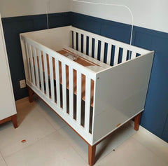Cuna Matic Nature New Laqueado Blanco Soft Eco Wood
