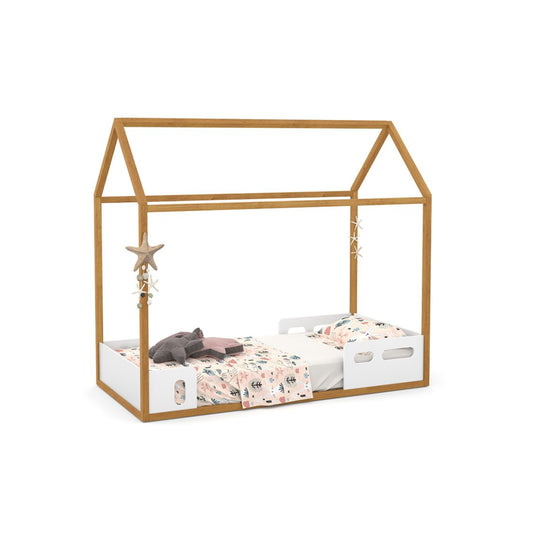 Cama Matic Liv 1900 Laq. Blanco Soft/Freijo