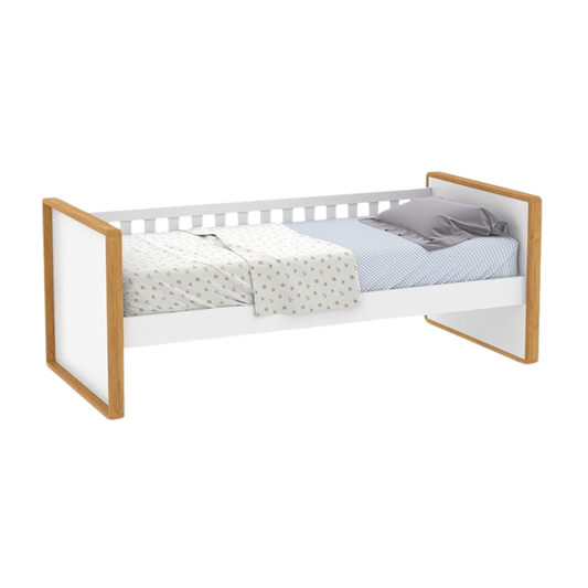 Cama Niñera Matic Tutto Laqueado Freijo Blanco Soft
