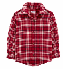 Carter's - Camisa cuadriculada de mangas largas